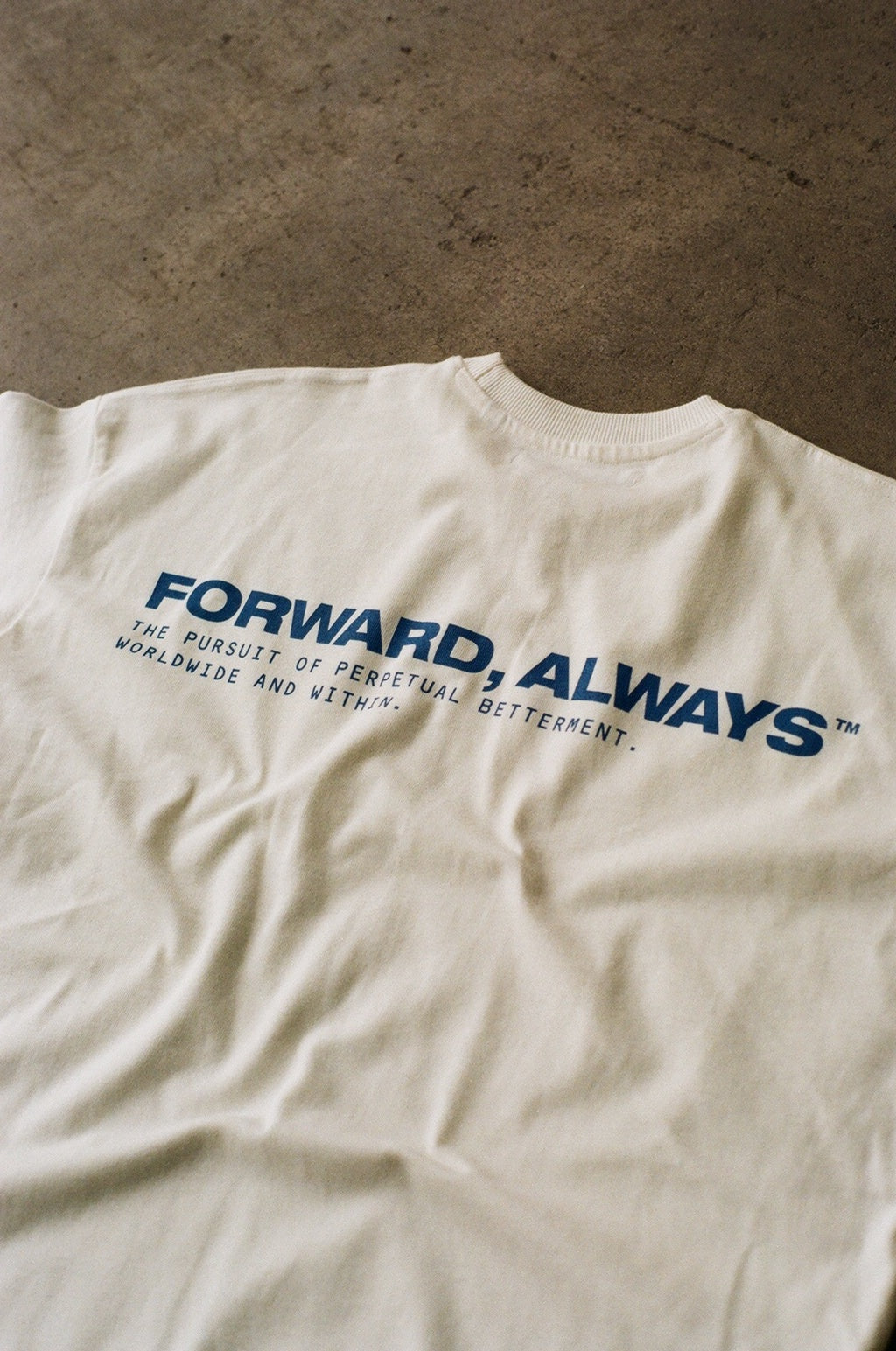 Forward, Always Core Tee: Cirrus + Cobalt