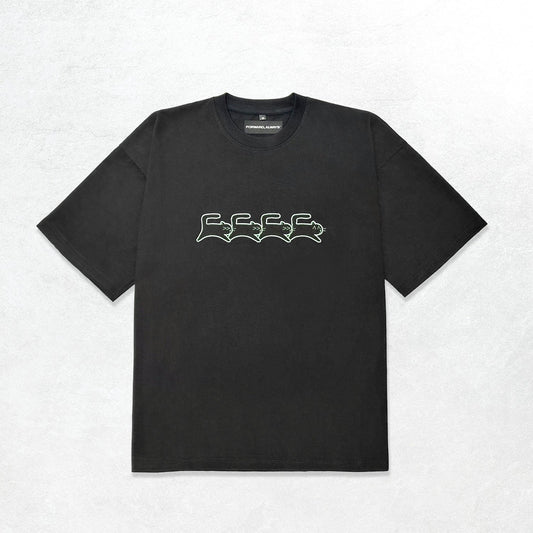 Forward, Always x Four Cats Processence Embroidered Tee: Black