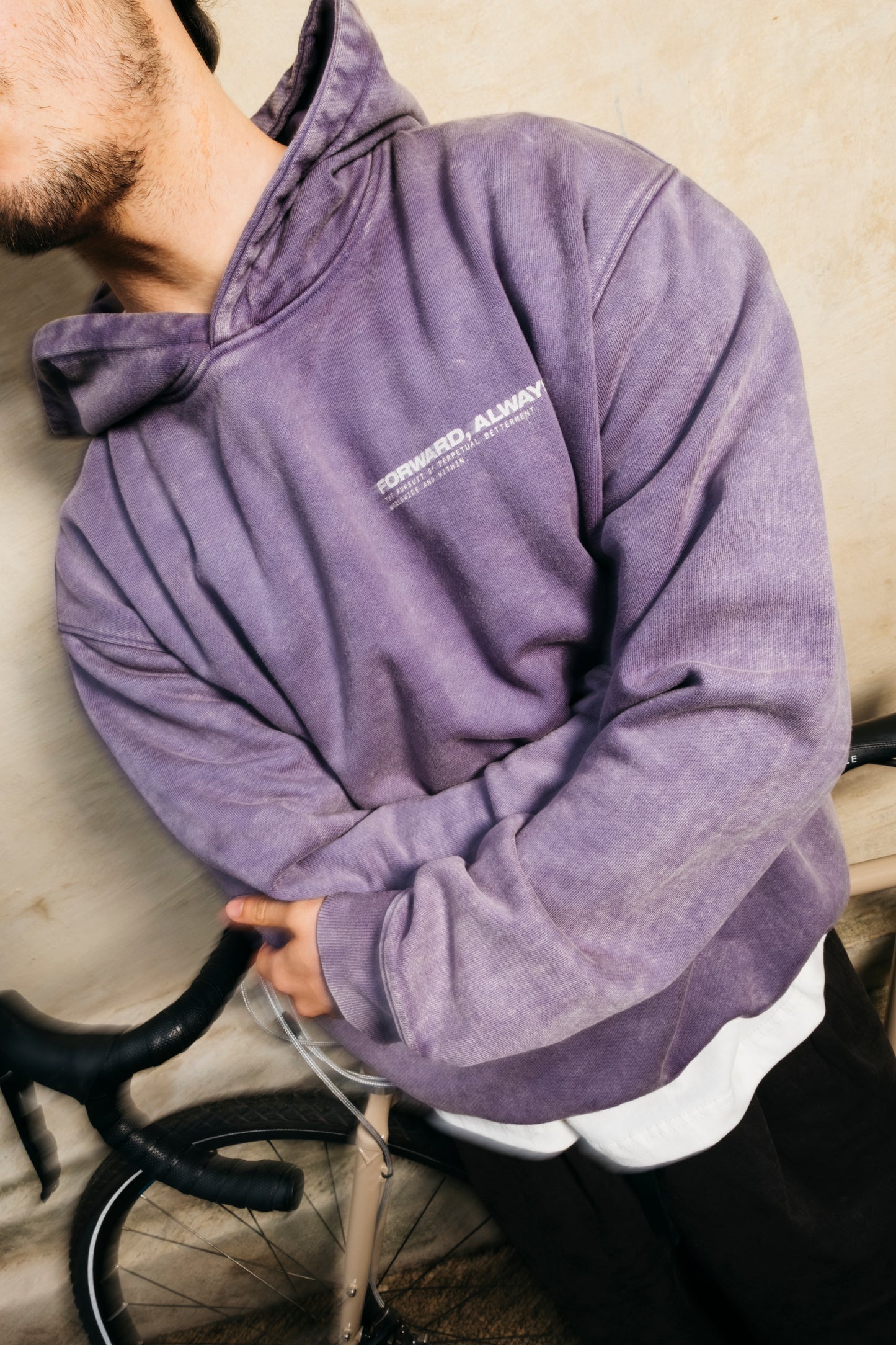 Forward, Always Core Logo Hood: Midnight Acid Wash