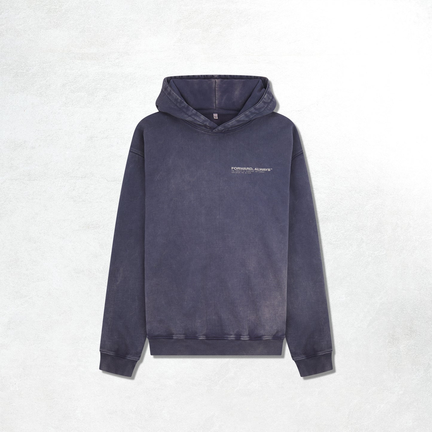 Forward, Always Core Logo Hood: Midnight Acid Wash