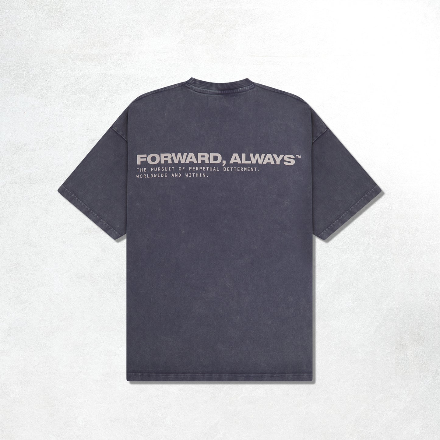 Forward, Always Garment Dyed Core Tee: Acid Wash Midnight + Cirrus