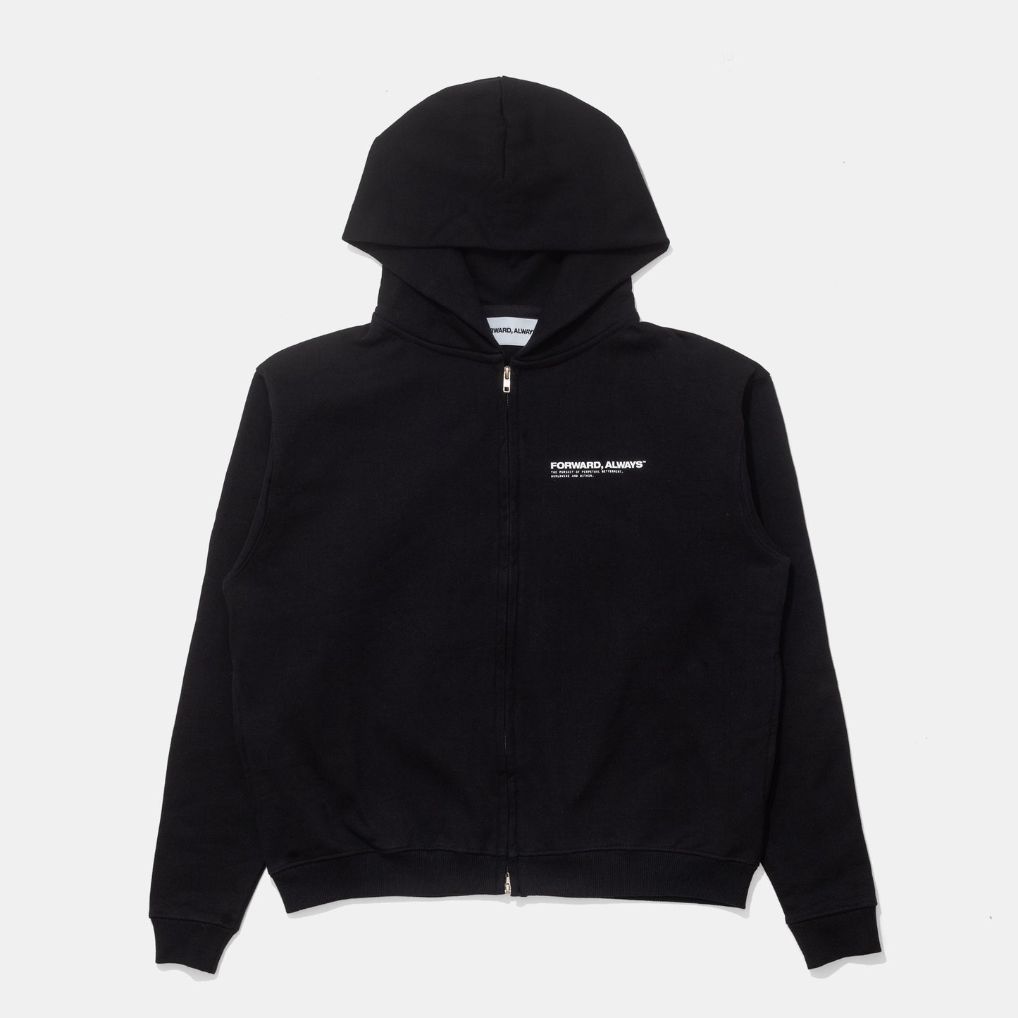 Forward, Always Core Zip Hood: Pitch Black
