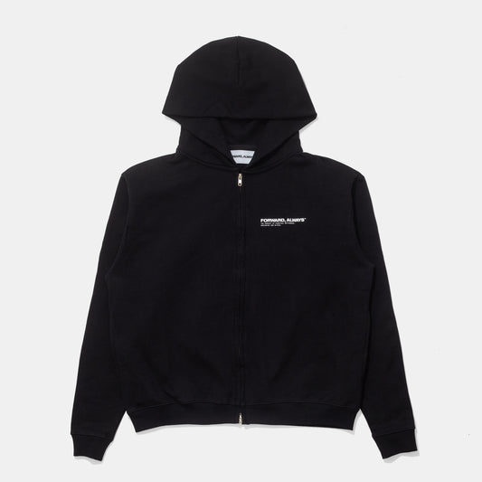 Forward, Always Core Zip Hood: Pitch Black