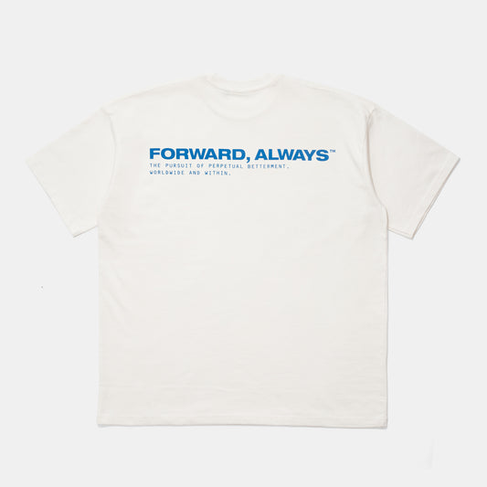 Forward, Always Core Tee: Cirrus + Cobalt